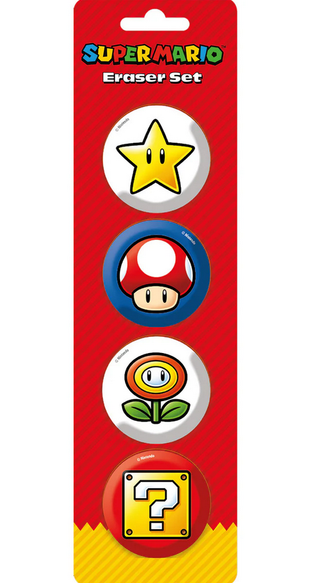 Super Mario  - Radiergummi Set schreibwaren merchadnise